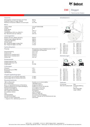 Crawler Excavators Bobcat E 60