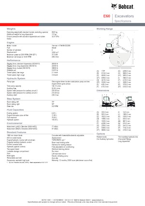 Crawler Excavators Bobcat E 60