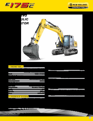 Paletli ekskavatörler New Holland E175C EVO