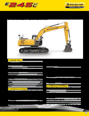 Paletli ekskavatörler New Holland E245C EVO