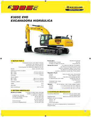 Paletli ekskavatörler New Holland E385C EVO