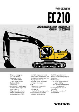 Crawler Excavators Volvo EC210LC