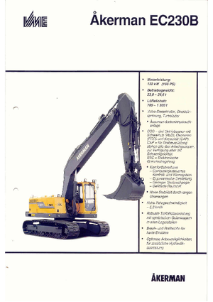Crawler Excavators Akerman-Volvo EC 230 B