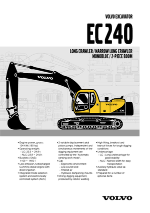 Crawler Excavators Volvo EC240LC
