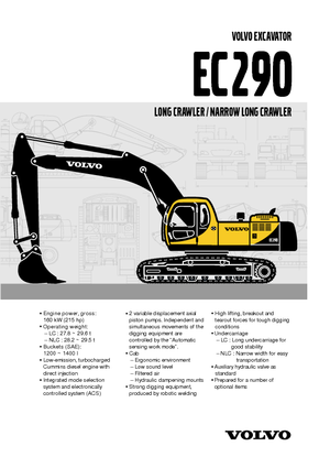 Paletli ekskavatörler Volvo EC290LC