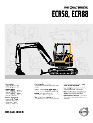 Paletli ekskavatörler Volvo ECR88