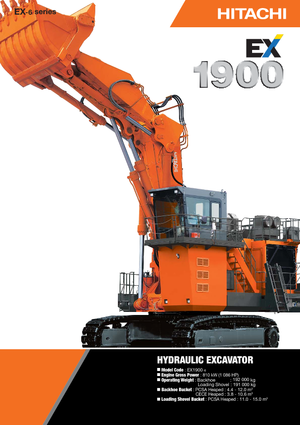 Paletli ekskavatörler Hitachi EX 1900-6