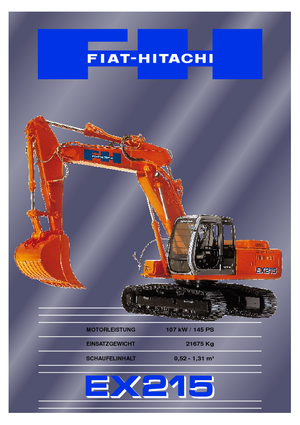Paletli ekskavatörler Fiat-Hitachi EX 215