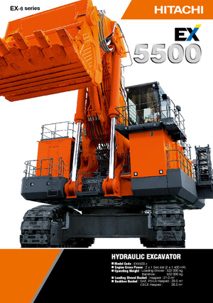 Paletli ekskavatörler Hitachi EX 5500-5