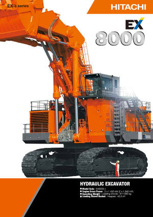 Paletli ekskavatörler Hitachi EX 8000-5