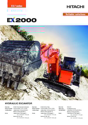 Paletli ekskavatörler Hitachi EX2000-7