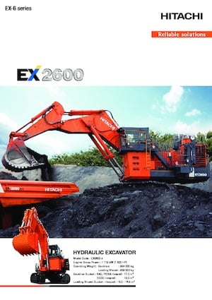 Paletli ekskavatörler Hitachi EX2600-6