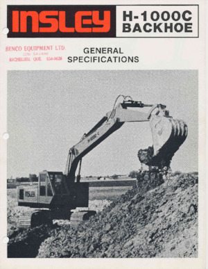 Crawler Excavators Insley H-1000C
