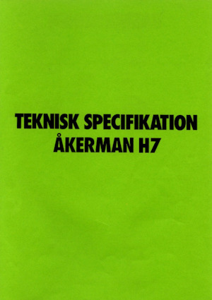 Crawler Excavators Akerman-Volvo H7