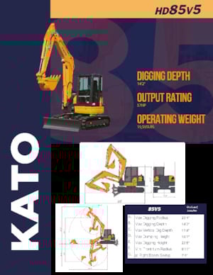 Crawler Excavators Kato HD85V5