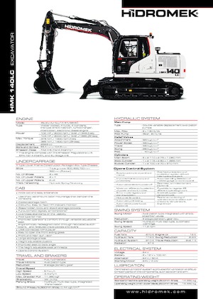 Paletli ekskavatörler Hidromek HMK 140 LC