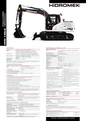 Paletli ekskavatörler Hidromek HMK 140 LC