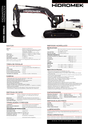 Crawler Excavators Hidromek HMK 300 LC