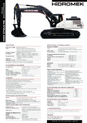 Crawler Excavators Hidromek HMK 370 LC-HD