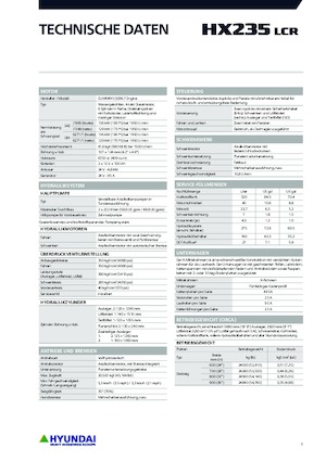 Crawler Excavators Hyundai HX235LCR