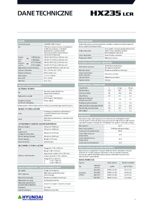 Crawler Excavators Hyundai HX235LCR