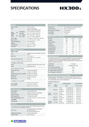Crawler Excavators Hyundai HX300L