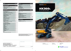 Paletli ekskavatörler Hyundai HX 360L