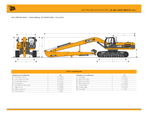 Paletli ekskavatörler JCB JS 260 LR