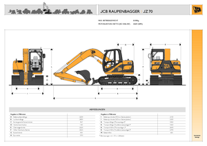 Paletli ekskavatörler JCB JZ 70 offset