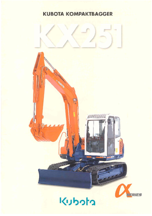 Crawler Excavators Kubota KX251α