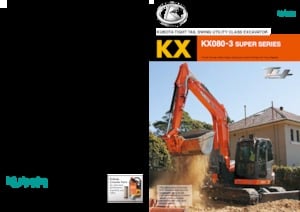 Paletli ekskavatörler Kubota KX080-3S