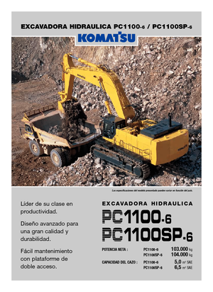 Crawler Excavators Komatsu PC1100-6