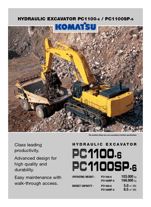 Crawler Excavators Komatsu PC1100-6