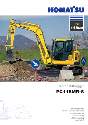 Paletli ekskavatörler Komatsu PC118MR-8