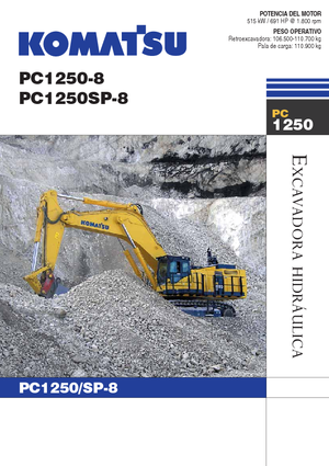 Paletli ekskavatörler Komatsu PC1250-8