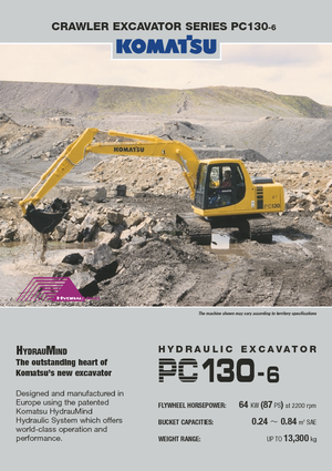 Paletli ekskavatörler Komatsu PC130-6