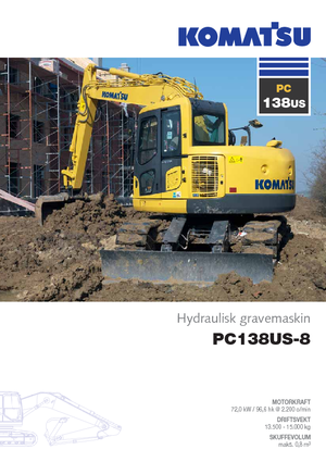 Paletli ekskavatörler Komatsu PC138US-8