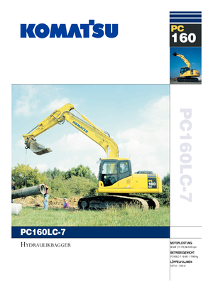 Crawler Excavators Komatsu PC160LC-7