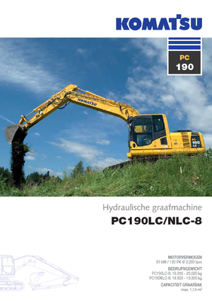 Paletli ekskavatörler Komatsu PC190-8 LC