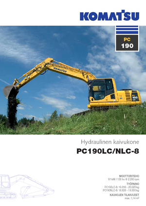 Paletli ekskavatörler Komatsu PC190-8 LC