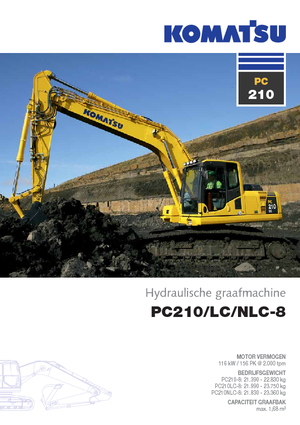 Paletli ekskavatörler Komatsu PC210LC-8