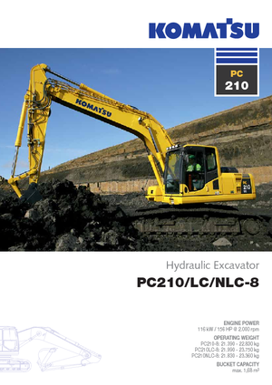 Paletli ekskavatörler Komatsu PC210LC-8SLF