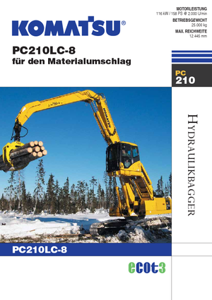 Paletli ekskavatörler Komatsu PC210MH-8