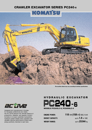 Crawler Excavators Komatsu PC240NLC-6 active Plus