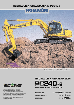 Crawler Excavators Komatsu PC240NLC-6 active Plus