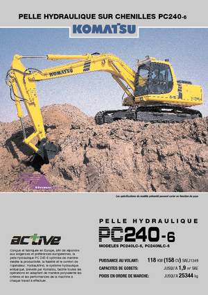 Crawler Excavators Komatsu PC240NLC-6 active Plus