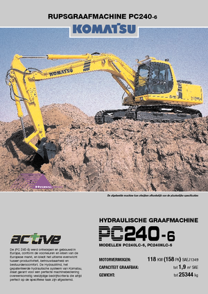 Crawler Excavators Komatsu PC240NLC-6 active Plus