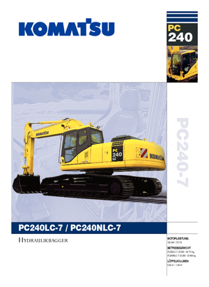 Crawler Excavators Komatsu PC240LC-7
