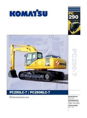 Paletli ekskavatörler Komatsu PC290LC-7