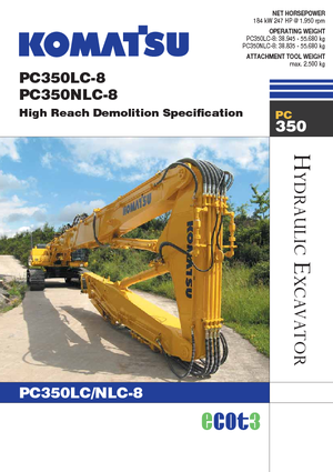 Paletli ekskavatörler Komatsu PC350NLC-8